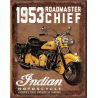 Plaque métal publicitaire 30x40cm plate : Indian Roadmaster 1953