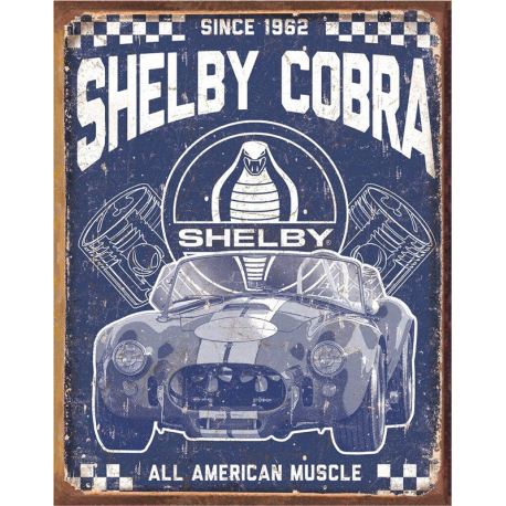 Plaque métal publicitaire 30x40cm plate : SHELBY COBRA