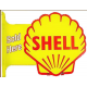 Enseigne métal publicitaire 45x35cm imprimée sur 2 faces : Shell