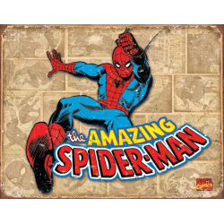 Plaque métal plate 20 x 30 cm : Spider-man
