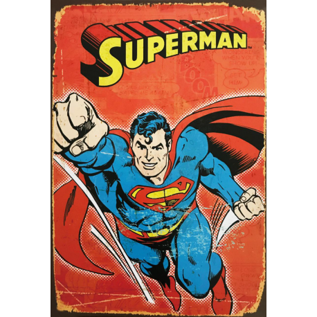 Plaque métal plate 20 x 30 cm : Superman