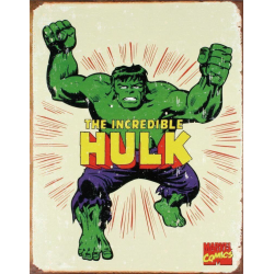 Plaque métal plate 20 x 30 cm : Hulk