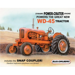 Plaque métal publicitaire 30x40cm plate : Tracteur Allis Chalmers WD45