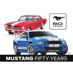 Plaque métal publicitaire 30 x 40 cm : Ford Mustang 50th