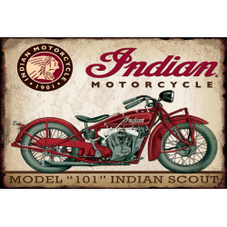 Plaque métal plate 20 x 30 cm : INDIAN MOTORCYCLE