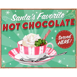 Plaque métal publicitaire 30 x 40 cm : Hot Chocolate