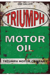 Plaque métal plate 20 x 30 cm : Triumph Motor Oil