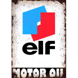 Plaque métal plate 20 x 30 cm :  ELF Motor Oil