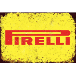 Plaque métal plate 20 x 30 cm :  Pirelli