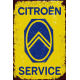 Plaque métal plate 20 x 30 cm : Citroen Service
