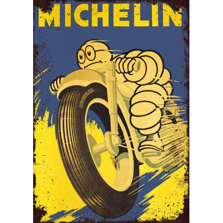 Plaque métal plate 20 x 30 cm : Michelin course