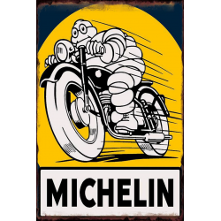Plaque métal plate 20 x 30 cm : Michelin pneus moto