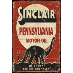 Plaque métal plate 20 x 30 cm : Sinclair Motor Oil