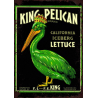Plaque métal plate 20 x 30 cm : King Pelican