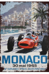 Plaque métal plate 20 x 30 cm :  Monaco 1965