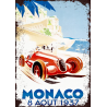Plaque métal plate 20 x 30 cm :  Monaco 1937