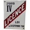 plaque émaillée Licence IV  - 15 x 20 cm non personnalisable