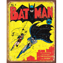 Plaque métal plate 30 x 40 cm : Batman couverture No 1