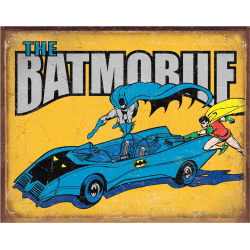 Plaque métal plate 30 x 40 cm : Batman - The Batmobile
