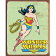 Plaque métal plate 30 x 40 cm :  Wonder Woman Retro