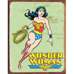 Plaque métal plate 30 x 40 cm :  Wonder Woman Retro