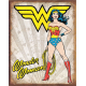 Plaque métal plate 30 x 40 cm :  Wonder Woman Heroic