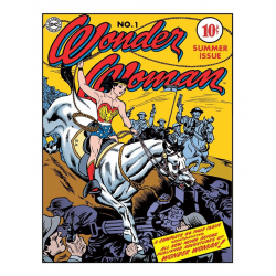 Plaque métal plate 30 x 40 cm :  Wonder Woman couverture No 1