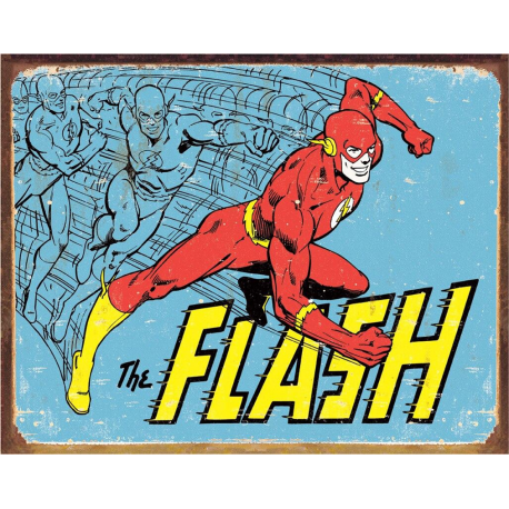 Plaque métal plate 30 x 40 cm :  The Flash Retro