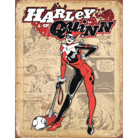 Plaque métal plate 30 x 40 cm :  Harley Quinn