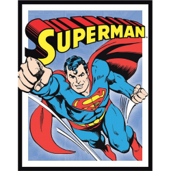 Plaque métal plate 30 x 40 cm :  Superman Rétro