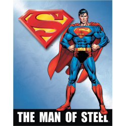 Plaque métal plate 30 x 40 cm :  Superman - The Man of Steel