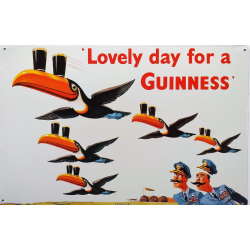 Plaque métal plate 30 x 42 cm : Guinness - Lovely day for a Guinness