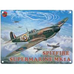 Plaque métal 20x30 cm plane :  Spitfire Supermarine MK1A