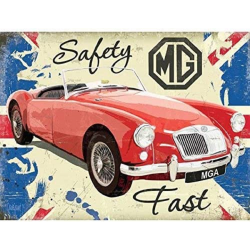 Plaque métal plate 20 x 30 cm :  MG Safety Fast