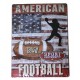 plaque métal publicitaire 30x40cm bombée en relief : AMERICAN FOOTBALL