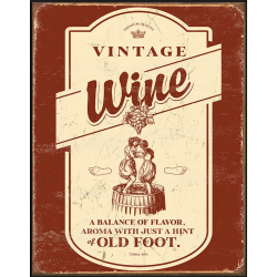 Plaque métal publicitaire 30 X 40 cm plate : Vintage Wine