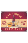 Plaque métal 30 X 40 cm plate : Bar Tabac Parisienne