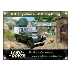 Plaque métal 30 X 40 cm plate : LAND ROVER -Britain's most versatile vehicle