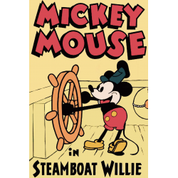 Plaque métal plate 30 x 40 cm : Mickey Mouse