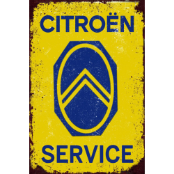 Plaque métal plate 30 x 40 cm : Citroen Service