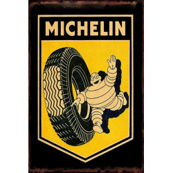 Plaque métal plate 30 x 40 cm : Michelin bibendum services