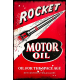 Plaque métal plate 20 x 30 cm : Rocket Motor Oil