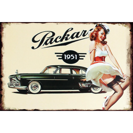 Plaque métal plate 20 x 30 cm : Packard 1951