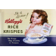 Plaque métal publicitaire 20x30cm plate : KELLOGG'S Rice Krispies