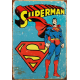 Plaque métal plate 20 x 30 cm : Superman Rétro avec Logo