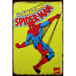Plaque métal plate 20 x 30 cm : The Amazing SPIDER-MAN
