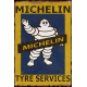 Plaque métal plate 20 x 30 cm : Michelin Tyre services