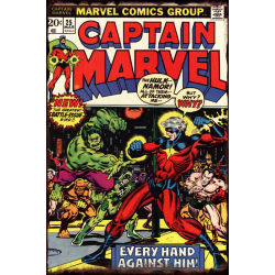 Plaque métal plate 20 x 30 cm : Captain Marvel