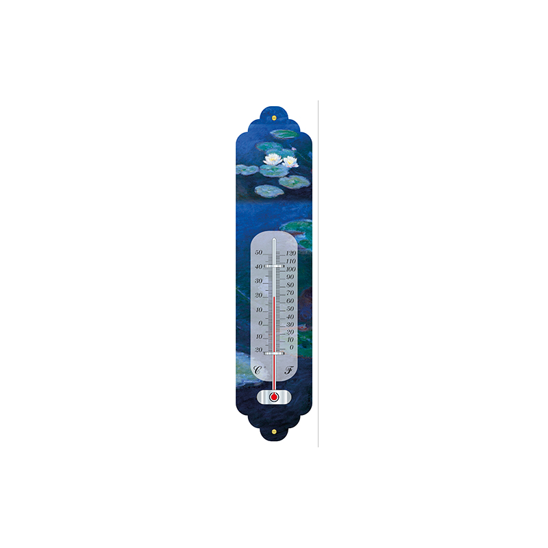 Thermomètre métal hauteur 28cm :  CLAUDE MONET - Les Nymphéas