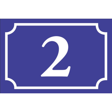 Plaque Numéro de Rue Émaillée 10x15 cm — Bleu Nocturne Artisanal